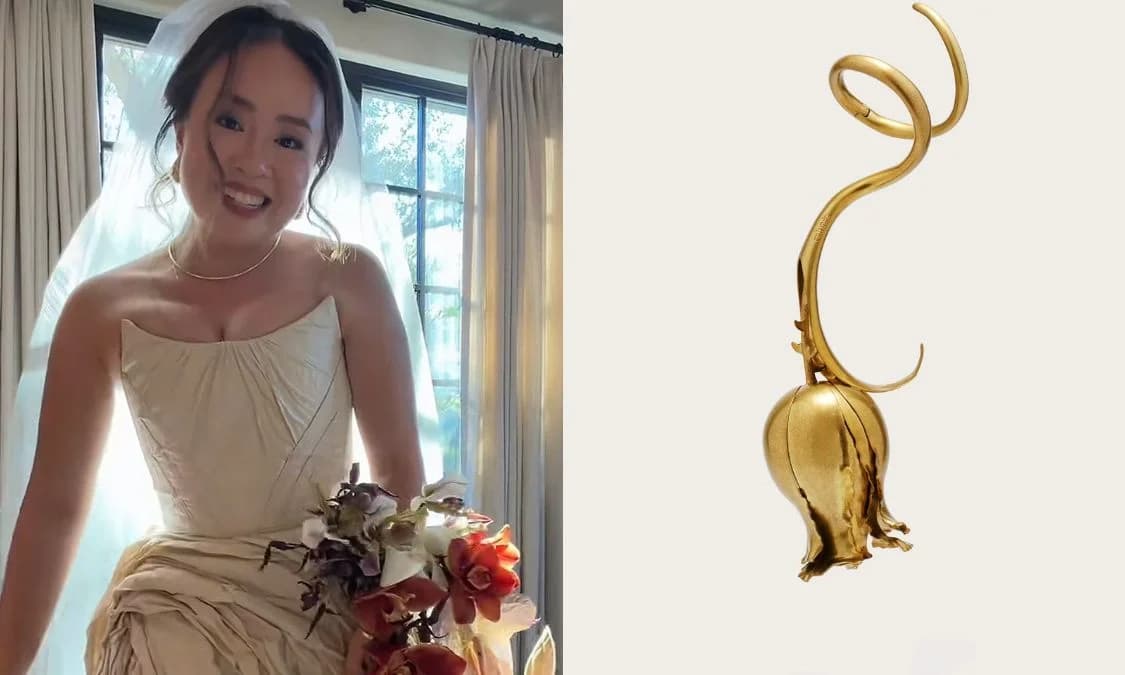 This Bride Skipped the Bouquet and Carried a Designer Bag Down the Aisle