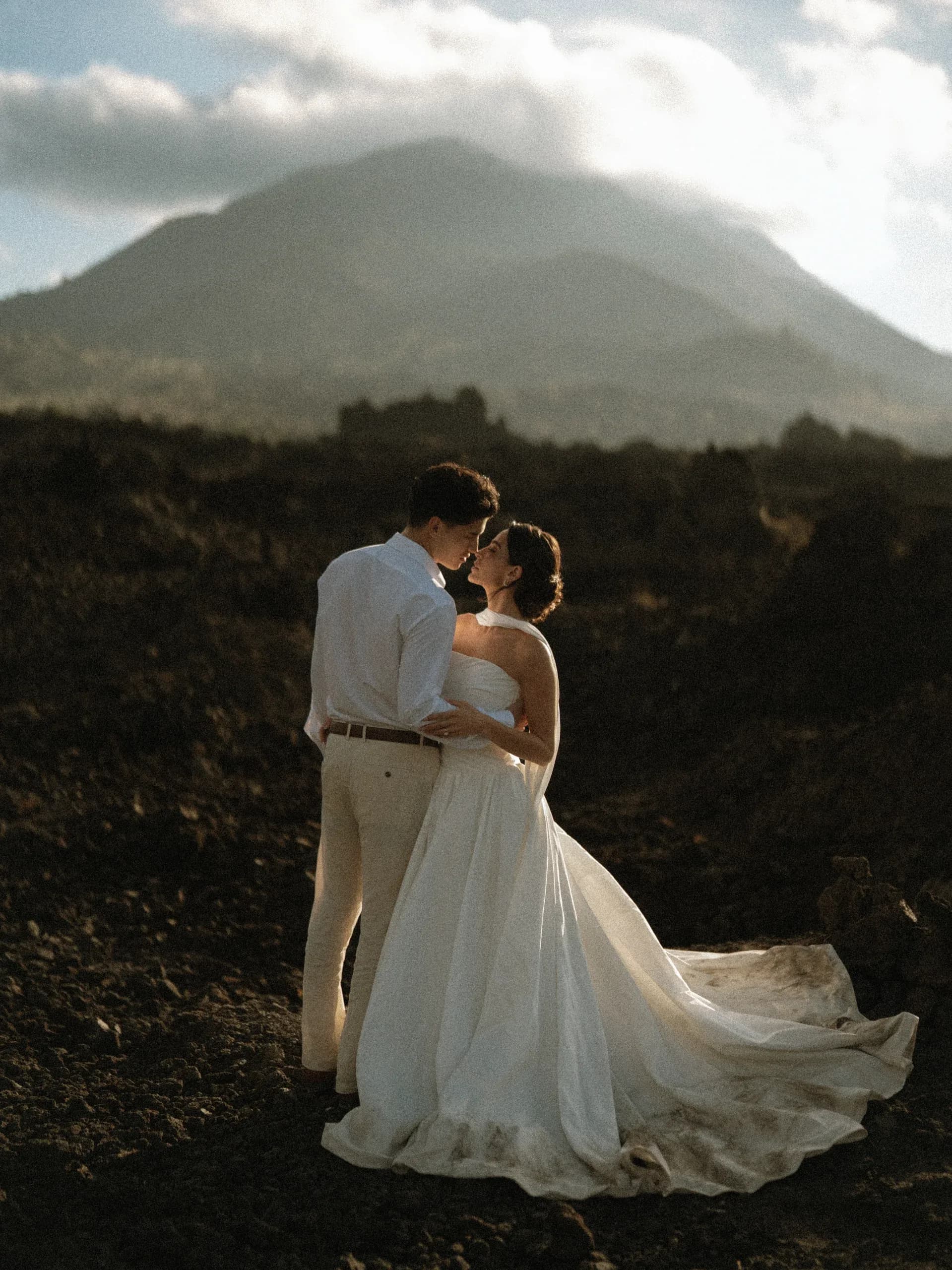 Alex Wassabi and Alexxis Lemire’s Bali Pre-Wedding Shoot Takes Romance to a Volcano
