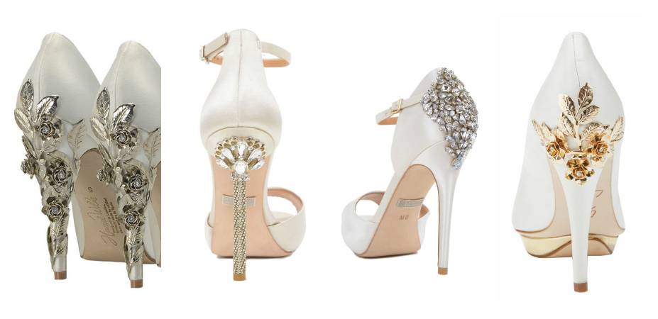 embellished heel pumps